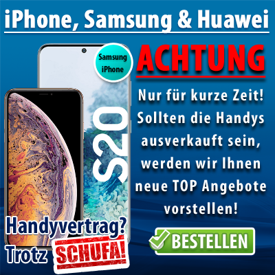 Handyvertrag ohne Schufa - Allnet Flat mit Handy trotz negativer Schufa bestellen! Handyvertrag ohne Schufa iPhone Samsung Huawei 100% Zusage?